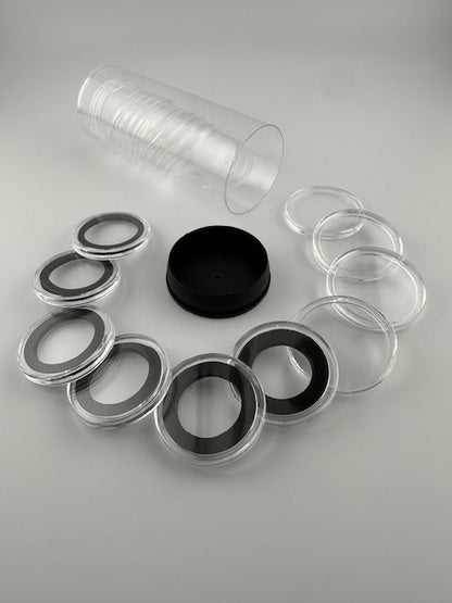 Coin Capsule Storage Tubes for Model "T" Air-Tites #BLACK7801