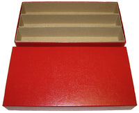 Triple Row Storage Box for 1.5 x 1.5 Coin Flips - Red | Coin Supply Express